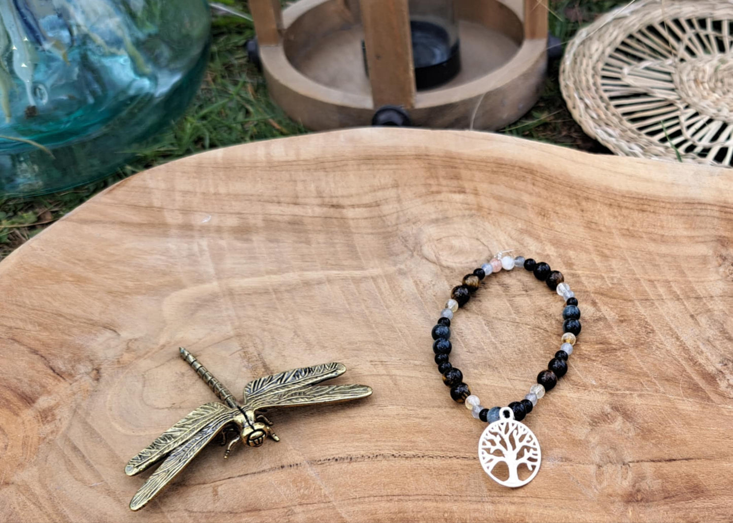 Bracelet bouclier de protection avec pendentif