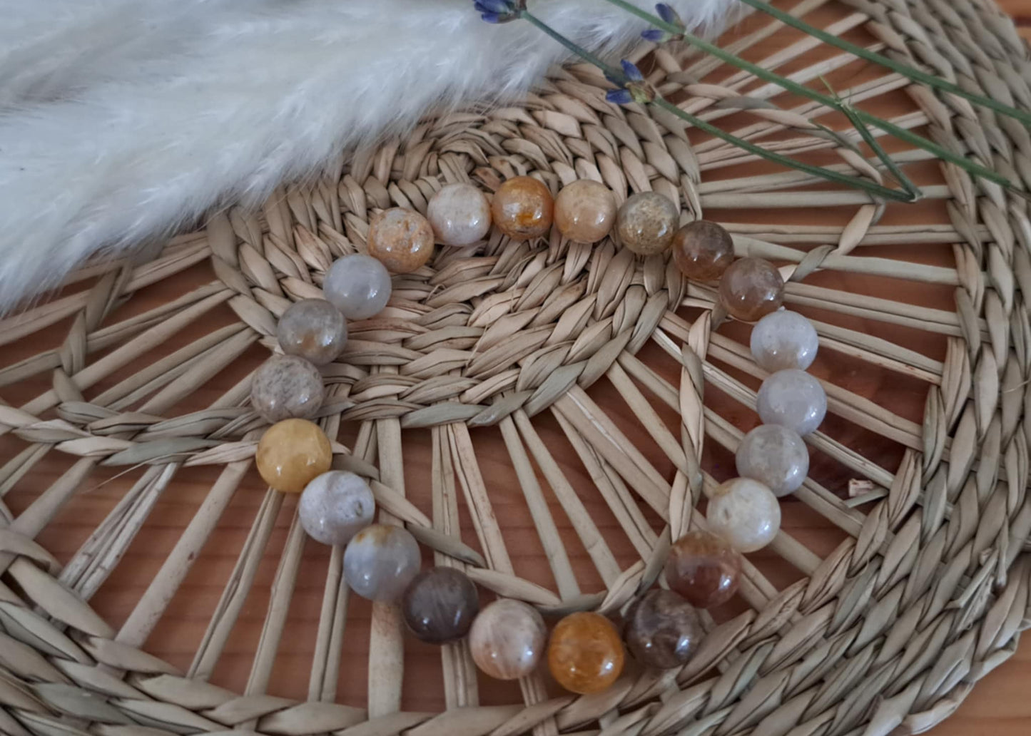 Bracelet Corps & Vitalité – Pierres naturelles de Corail Fossile 8mm