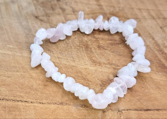 Bracelet baroque Amour, Tendresse  (Quartz rose)
