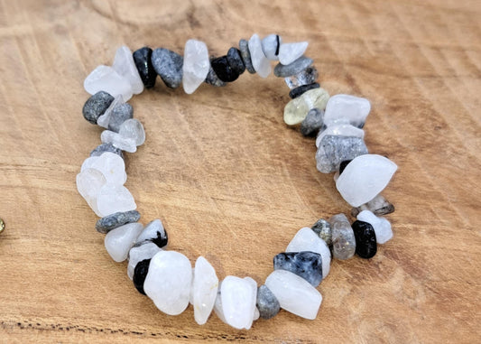 Bracelet Anti-Négativité – Pour purifier, protéger et équilibrer l’esprit (Tourmaline cristal de roche)