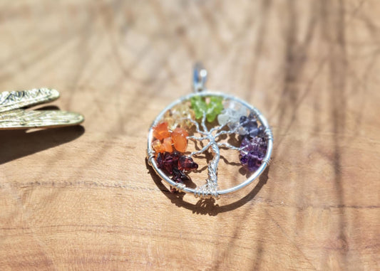 Amulette arbre de vie des 7 Chakras
