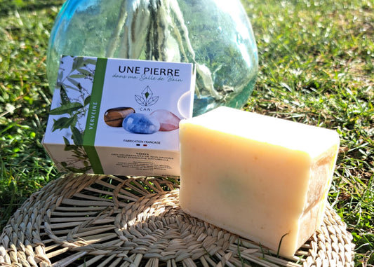 Savon Naturel à la Verveine & Pierre Minérale – 140g